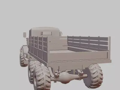 Detailed 3D Printable Truck Model  3D print model