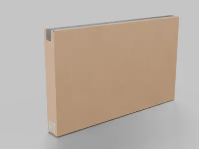 Long Deep Cardboard Box - Rigged and Fully Customizable Low-poly 3D model