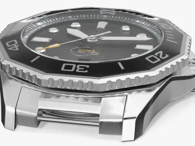 Diver Wrist Watch Body without Strap Black 3D model
