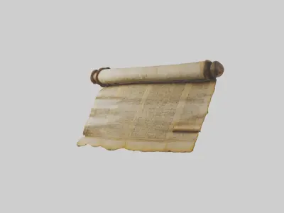 Papyrusscroll Model Low-poly 3D model