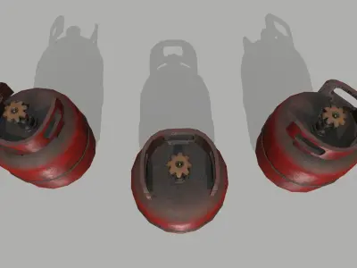 Propane Tank Low-poly 3D model 5