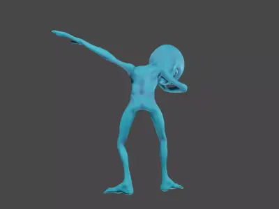Dancing  Alien Low-poly 3D model