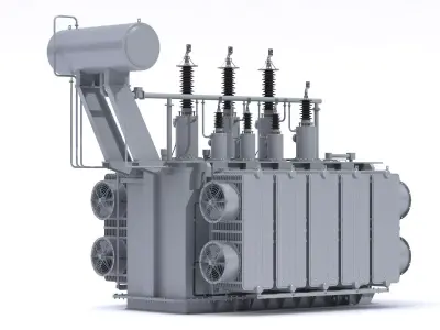High Voltage Power Distribution Transformer 3D model