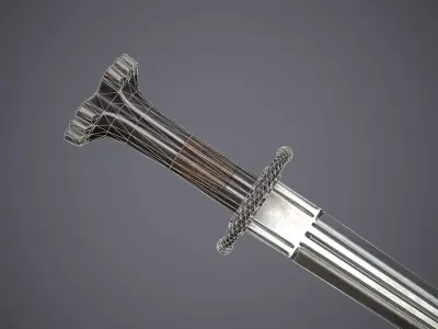 Katzbalger sword Low-poly 3D model