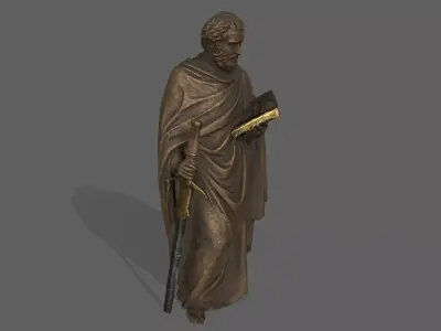 Old Man Statue Low-poly 3D model shop