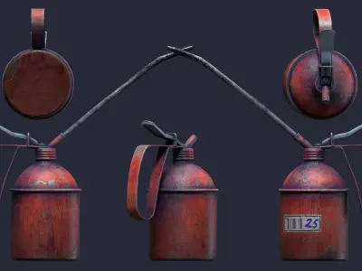 Oil Can Low-poly 3D model buy