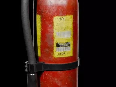 Fire Extinguisher Low-poly 3D model get