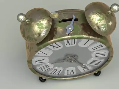 Vintage Alarm Clock 3D Model 3D model