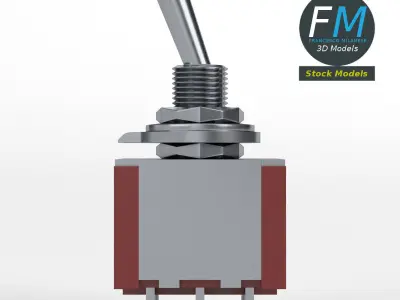 Double pole double throw switch 3D model