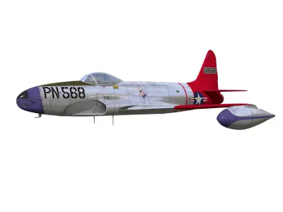 lockheed F-80 shooting star 3D model purchase