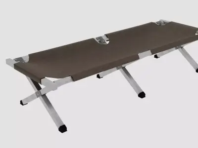 military folding bed 3D model