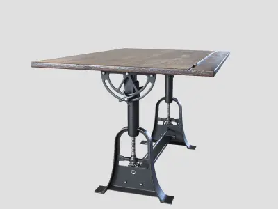 RH - 1910 American Trestle Drafting Table 3D model
