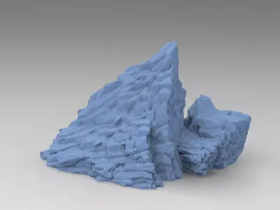 Dark Horror Cliffs Small 1 3D model