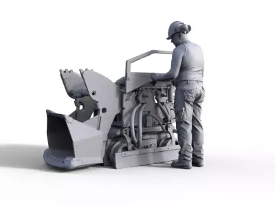 FIGUR BERGMANN BERGARBEITER MINER GAFFER DIORAMA 3D print model