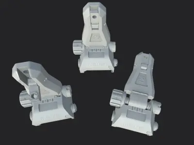 Magpul MBUS pro aim Low-poly 3D model
