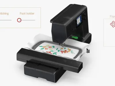  Sewing Printer with Needle Threader Rigged 