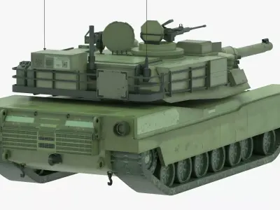 Main Battle Tank MBT Military Vehicle Game Ready A Low-poly 3D model