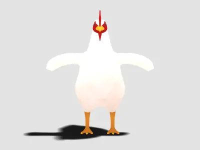 Chicken - Stylized Low-poly 3D model
