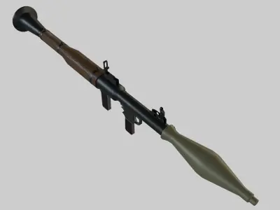 RPG 7 Rocket Grenade Launcher Low Poly Low-poly 3D model