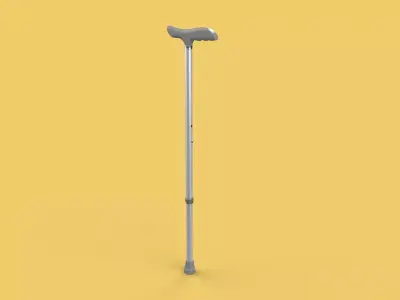 RETRACTABLE WALKING AID ELDERLY ADULT STICK CANE POLE GAIT STAND 3D model
