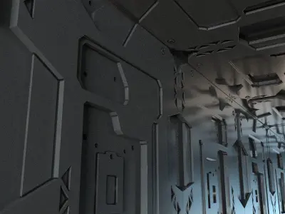 sci-fi panel 3D model