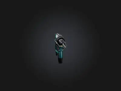 Hammer Drill Low-poly 3D model
