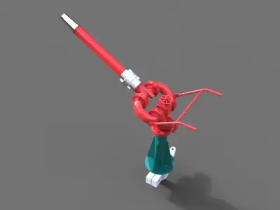 Fire monitor for fireboat of the GDR 3D print model