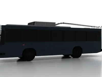 Trolleybus Kiyv-12-04 Low Low-poly 3D model