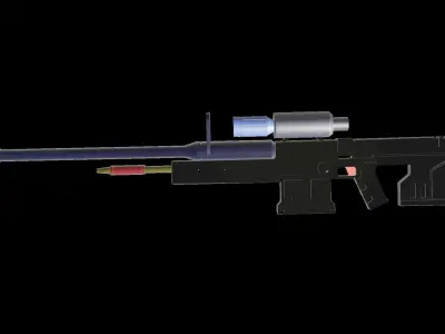 Free Rifle Free low-poly 3D model