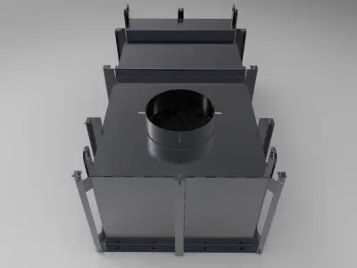 Welding metal box Free 3D model
