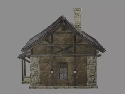 Medieval Viking House 10 Game Ready Low-poly 3D Model Low-poly 3D model