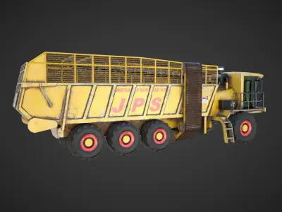 3D JPS Big loading wagon Low-poly 3D model