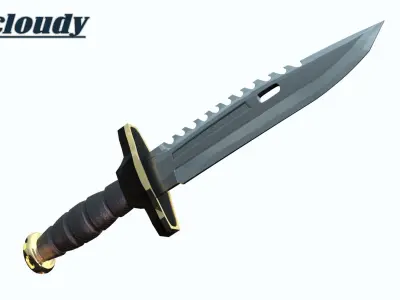 hunter knife 3D model