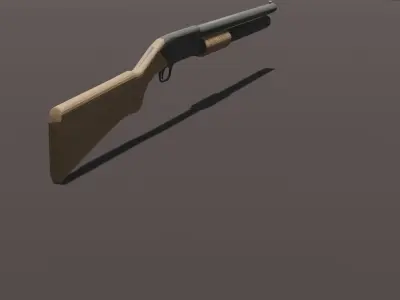 FPS Shotgun Low-poly 3D model Low-poly 3D model