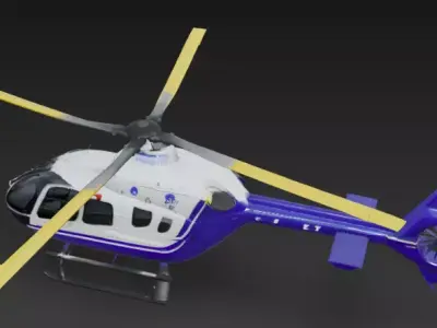 3d Commercial Helicopter Model 3D model