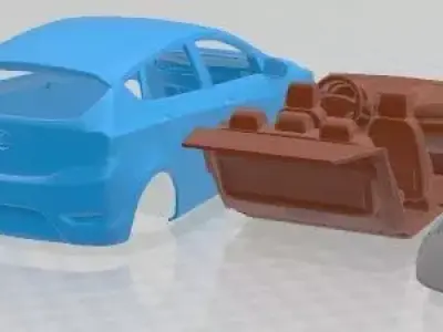 Hyundai Accent 2014 Printable Car 3D print model