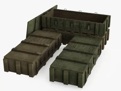 Ammo Boxes Low-poly 3D model get