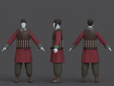04-Ancient Chinese Armor-Qin dynasty 3D model