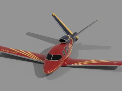 power rangers plane Low-poly 3D model