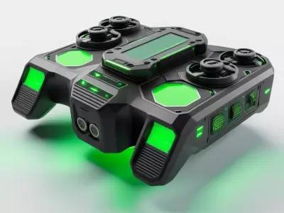 SciFi Compact Combat Drone 3D model