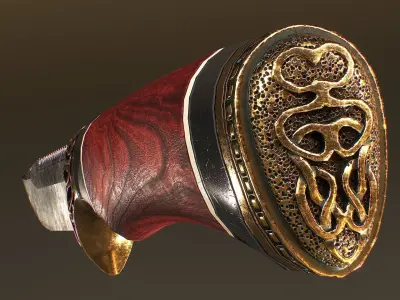 CAPTAINS KNIFE Low-poly 3D model