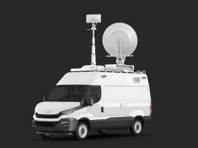 Broadcasting Van 3D model