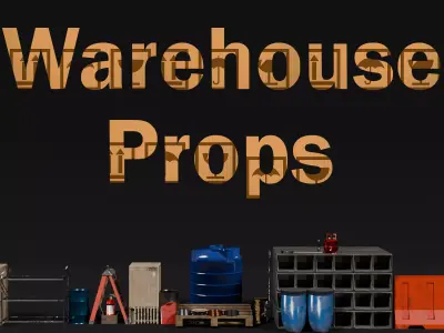 Warehouse Props Pack Low-poly 3D model purchase