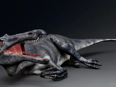 Dinosaur Suchomimus Tenerensis Unreal Engine and Unity Project Low-poly 3D model