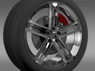 VW Beetle R Concept wheel 3D model