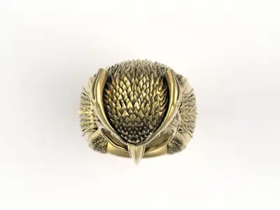 OWL Hip Hop Ring 3D print model