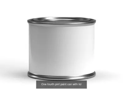 Paint cans with lid 3D Model Pack