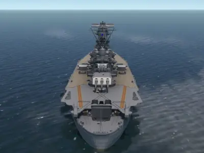 IJN MUSASHI JAPANESE BATTLESHIP WW2 3D MODEL 3D model