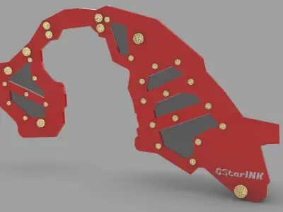 Guardabarro para 4runner adaptable Low-poly 3D model
