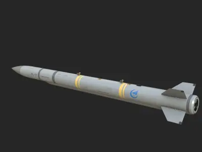 PL-17 Chinese PL17 BVR Air to Air Missile Low-poly 3D model
